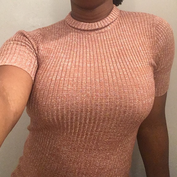 Metallic Ribbed Bodycon Dress - Picture 5 of 7